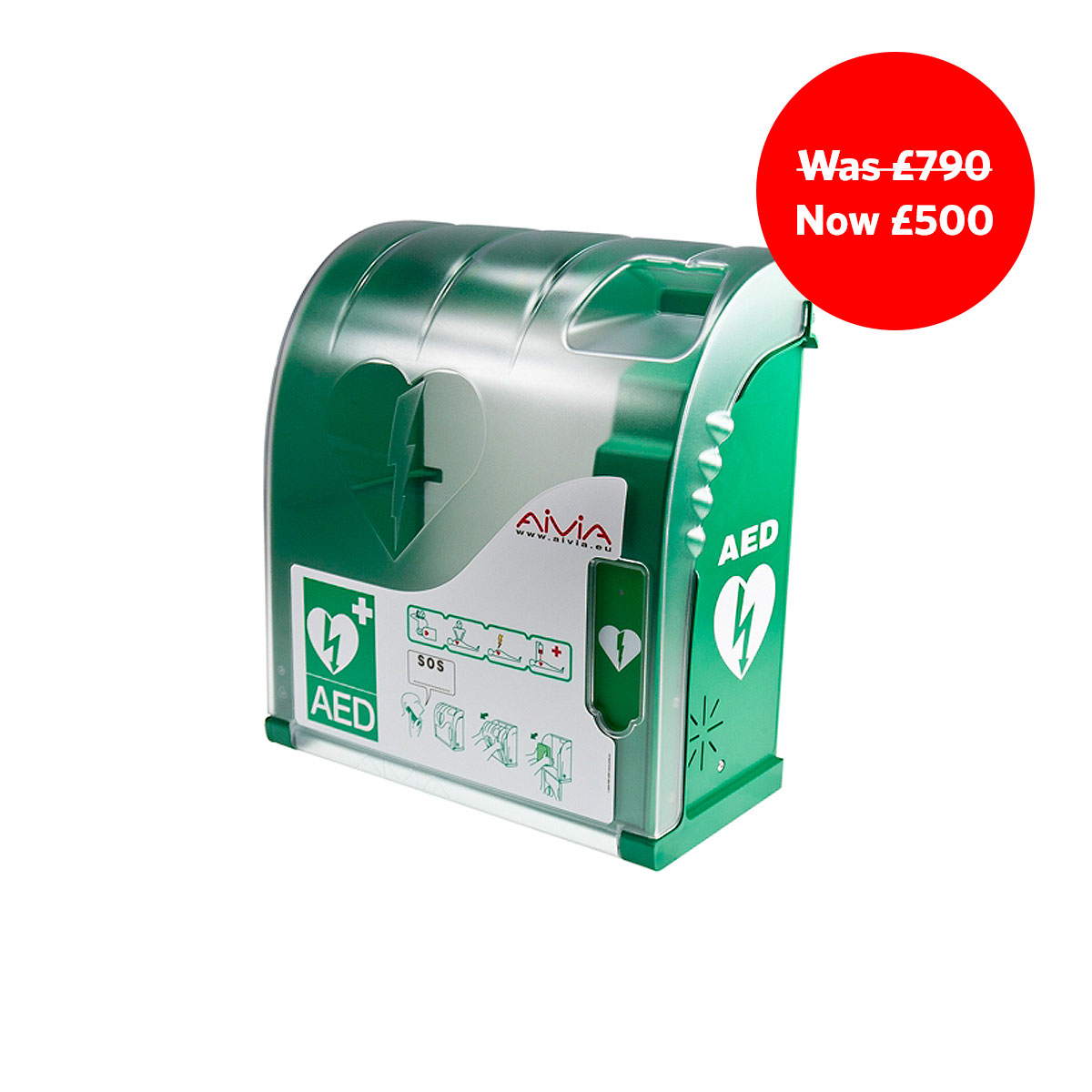 Aivia 200 defibrillator cabinet sale